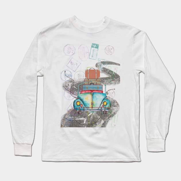 travels Long Sleeve T-Shirt by Miladrawcolors